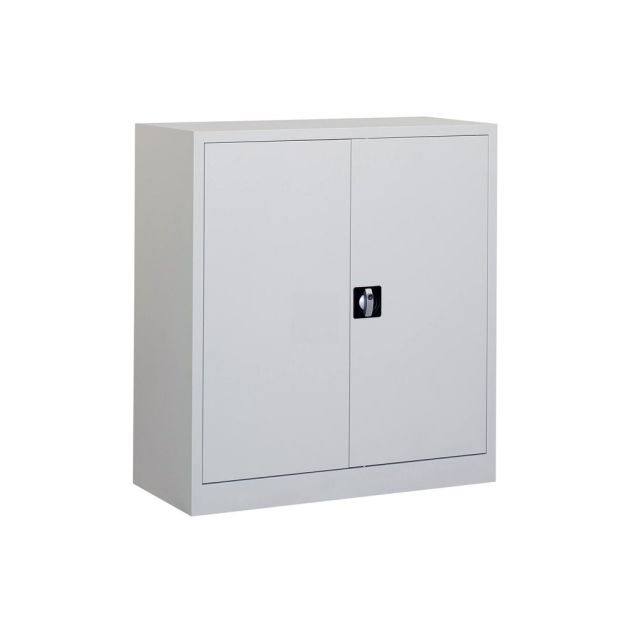 Afsluitbare metalen draaideurkast, magazijnkast 1000x800x380 mm (hxbxd) grijs