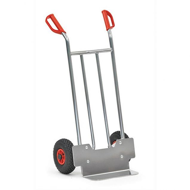 Aluminium steekwagen 150 kg 1150 mm met luchtbanden, 150 mm schep