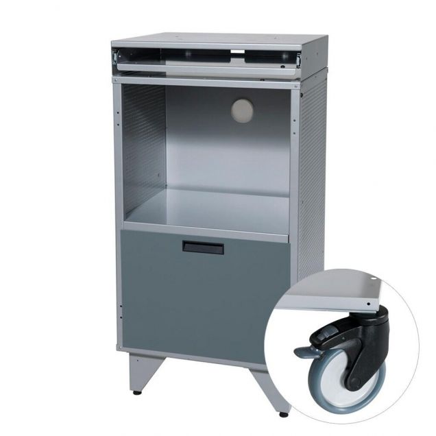 Computerkast voor pc met lade verrijdbaar open