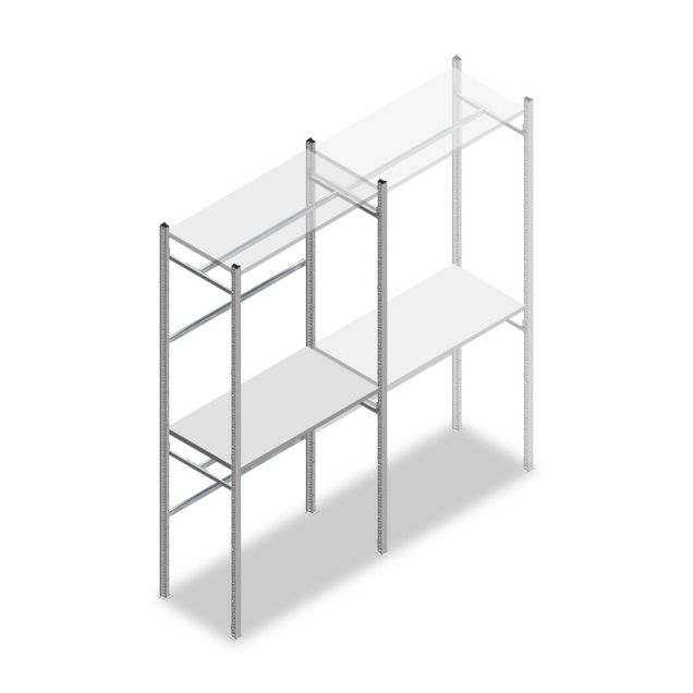 Confectiestelling Medium Duty 2200x1000x500 mm (hxbxd) 2 stangen 2 legborden beginsectie