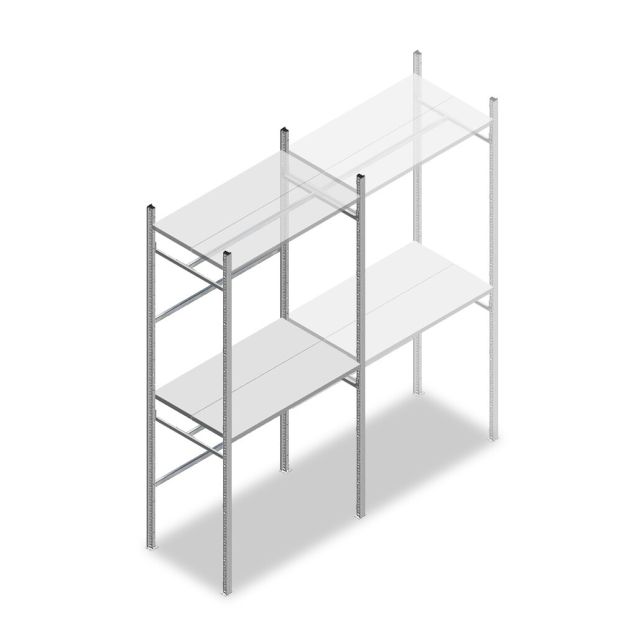 Confectiestelling Medium Duty 2200x1000x600 mm (hxbxd) 2 stangen 2 legborden beginsectie