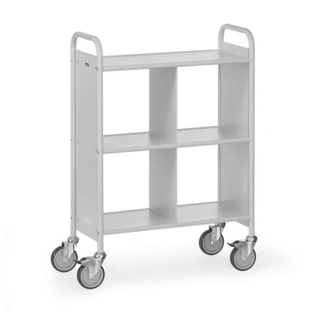Dossierwagen 720x350 met 3 etages en 1 scheidingswand