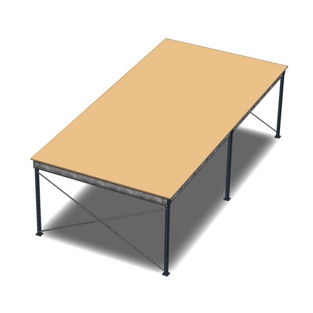 Entresolvloer, verdiepingsvloer, tussenvloer 8200x4000x3200 mm (lxbxh)