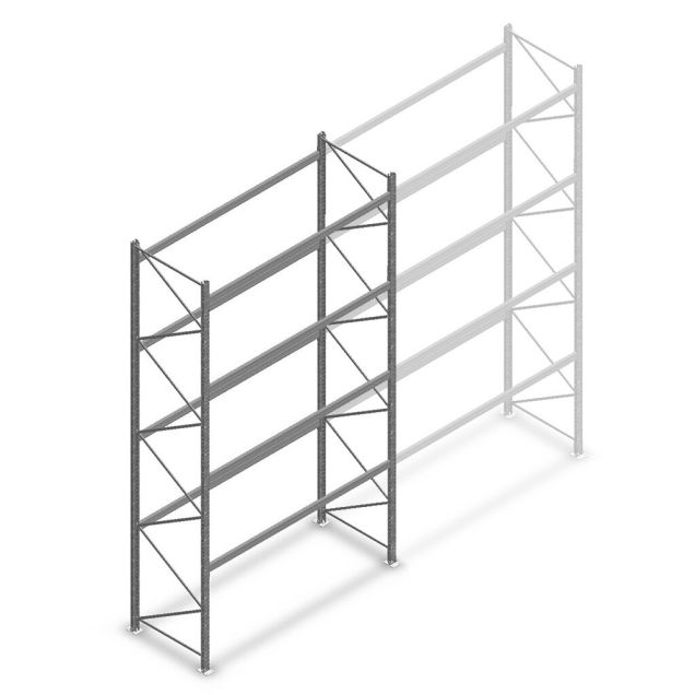 Gebruikte Stow palletstelling 5500x3600x1100mm (hxbxd) 4 niveaus beginsectie