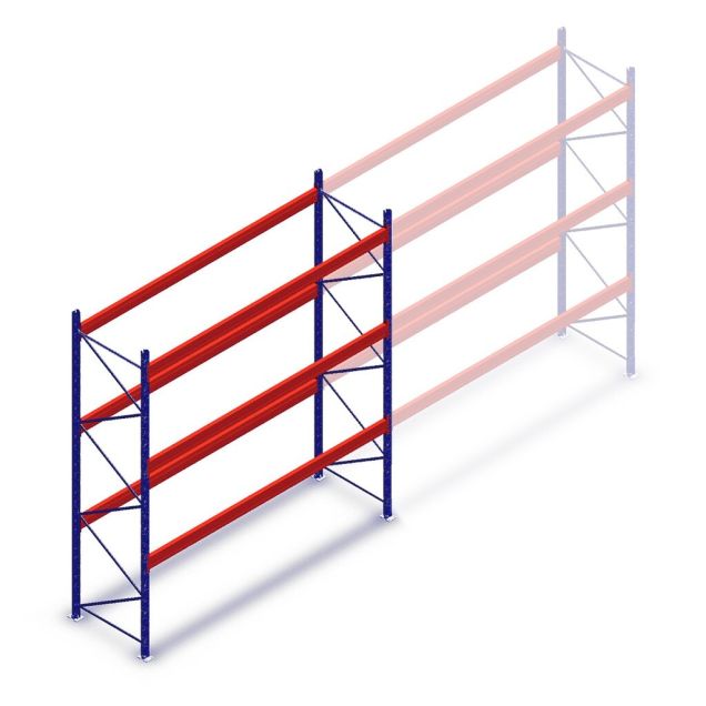 Gebruikte Esmena palletstelling 4000x3550x1000 mm (hxbxd) 3 niveaus beginsectie