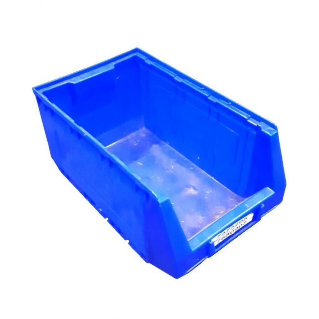 Gebruikte kunststof stapelbak 340x205x160 mm (lxbxh) blauw