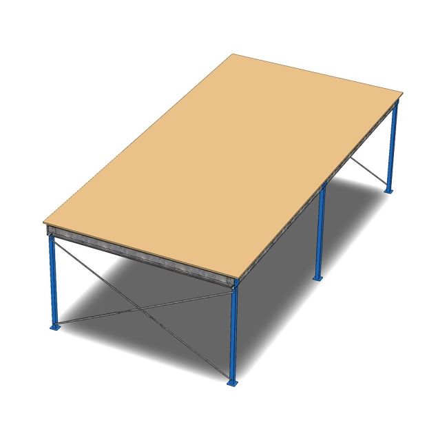 Deels gebruikte entresolvloer, verdiepingsvloer BT 8100x6000x2800 mm (lxbxh)