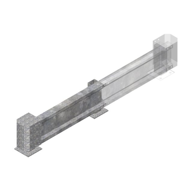 Vangrail, geleiderail 1000x400 mm (bxh) beginsectie
