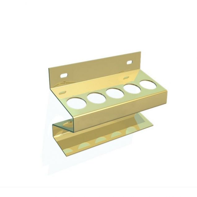 Gereedschapshouder, seriehouder 134 mm met 5 ronde gaten