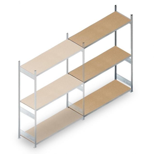 Grootvakstelling HD 2500x2250x600 mm (hxbxd) 3 niveaus aanbouwsectie