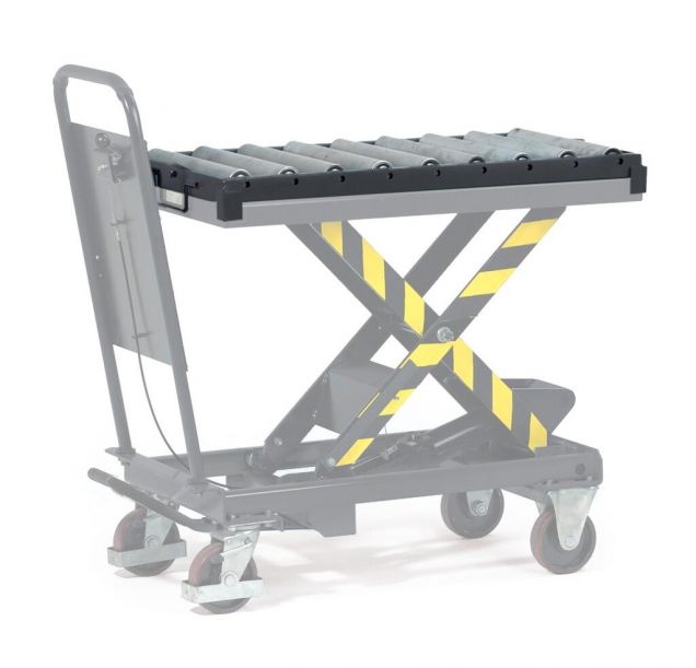 Rollenbaan voor heftafel 500 kg 1010x520 mm (lxb) met opzetraam