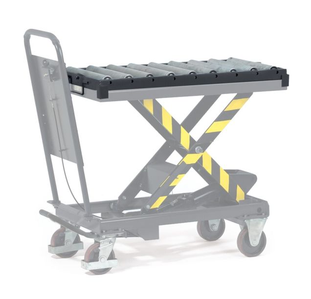 Rollenbaan voor heftafel 500 kg 1010x520 mm (lxb) met opzetraam