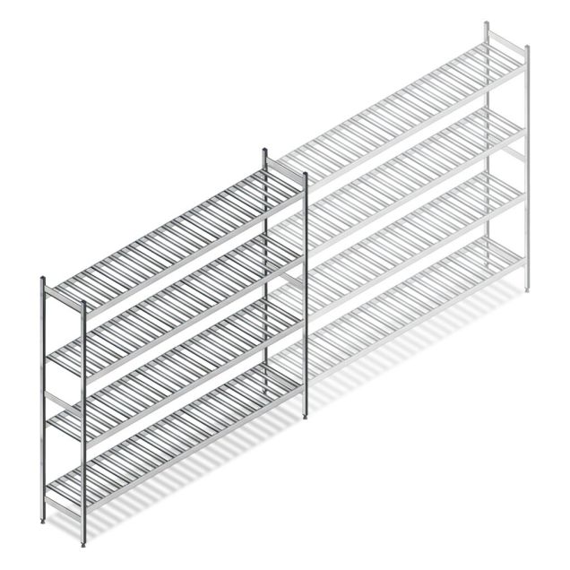 Hygiënische stelling 6811 1800x1320x360 mm (hxbxd) 4 niveaus beginsectie