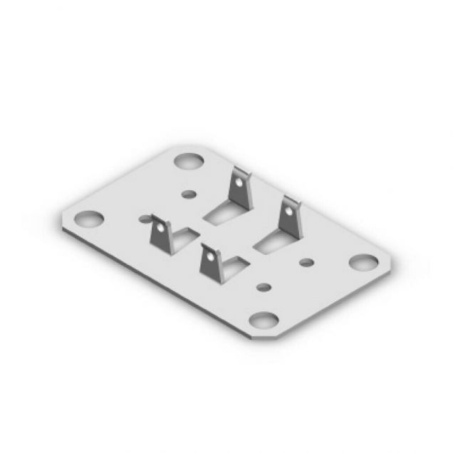 Voetplaat Heavy Duty Legbordstelling Dubbel