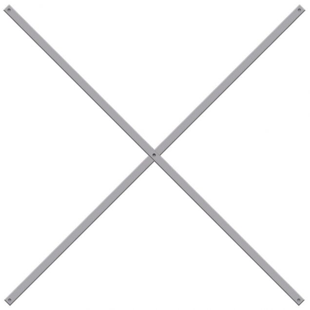 Kruisschoor set voor Light Duty Legbordstelling 550, 850 en 1000 mm 