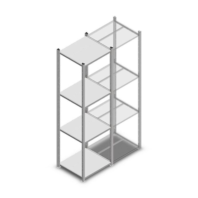 Legbordstelling Light Duty 2000x550x500mm (hxbxd) 4 niveaus beginsectie