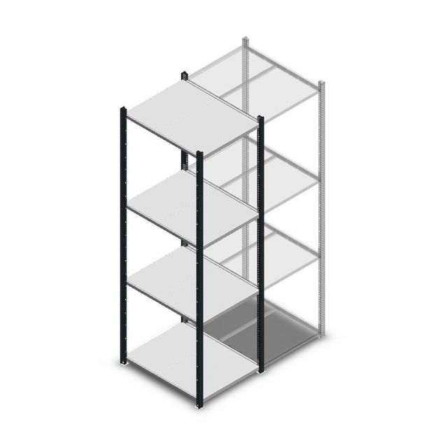 Legbordstelling Medium Duty 2000x550x700mm (hxbxd) 4 niveaus antraciet beginsectie