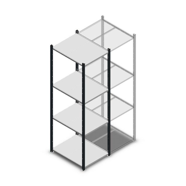 Legbordstelling Medium Duty 2000x550x700mm (hxbxd) 4 niveaus antraciet beginsectie