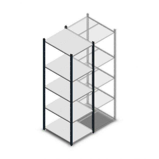 Legbordstelling Medium Duty 2000x550x700mm (hxbxd) 5 niveaus antraciet beginsectie