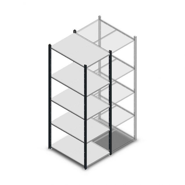Legbordstelling Medium Duty 2000x550x800mm (hxbxd) 5 niveaus antraciet beginsectie