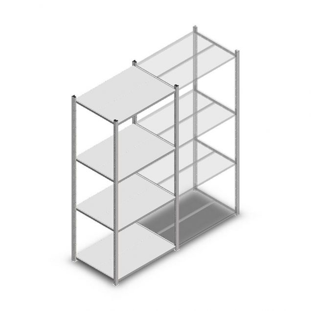 Legbordstelling Light Duty 2000x850x600mm (hxbxd) 4 niveaus beginsectie