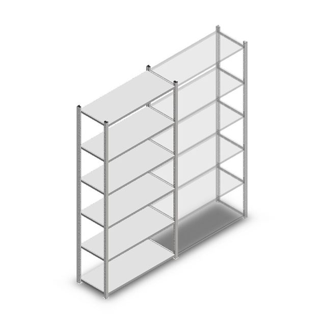 Legbordstelling Light Duty 2000x1000x400mm (hxbxd) 6 niveaus beginsectie