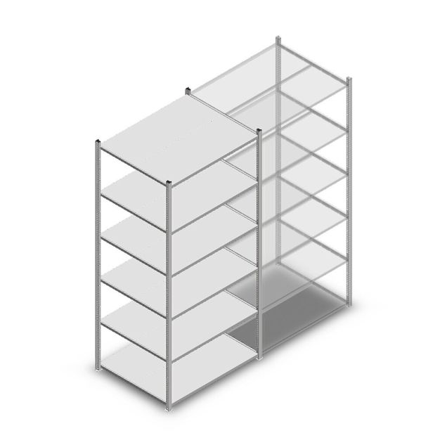 Legbordstelling Light Duty 2000x1000x800mm (hxbxd) 6 niveaus beginsectie