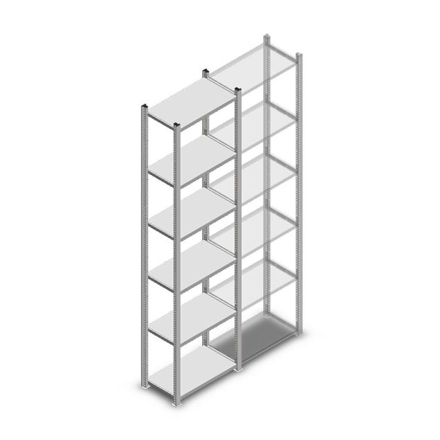 Legbordstelling Light Duty 2000x550x300mm (hxbxd) 6 niveaus beginsectie