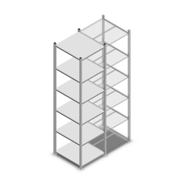 Legbordstelling Light Duty 2000x550x600mm (hxbxd) 6 niveaus beginsectie