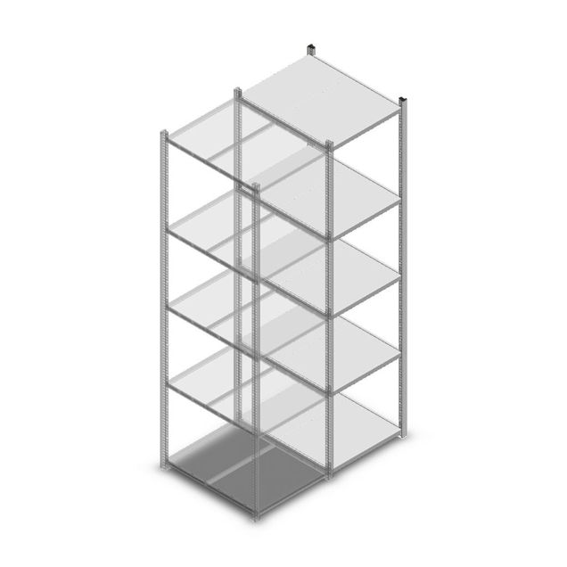 Legbordstelling Medium Duty 2200x550x700mm (hxbxd) 5 niveaus verzinkt aanbouwsectie