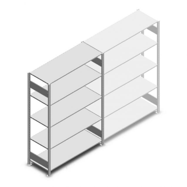 Legbordstelling Heavy Duty 2000x1300x500 mm (hxbxd) 5 niveaus 250 kg beginsectie