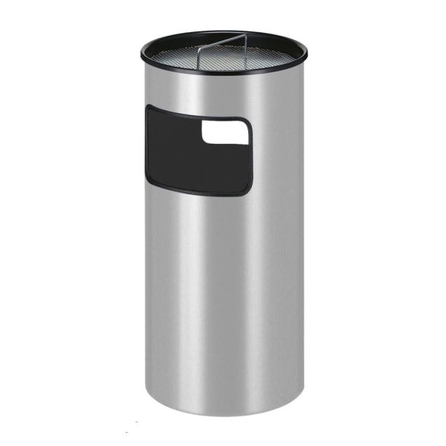 Metalen as-papierbak 50 liter aluminium-grijs
