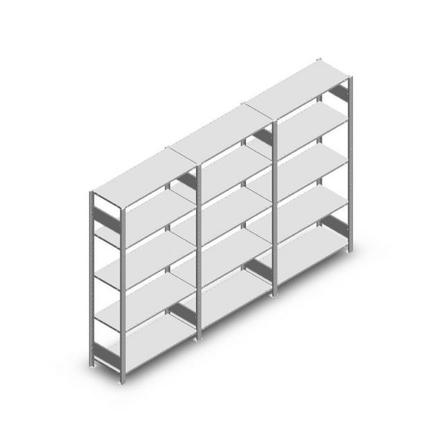 Voordeelrij legbordstelling Heavy Duty 2000x3000x400 mm (hxbxd) 5 niveaus 150 kg