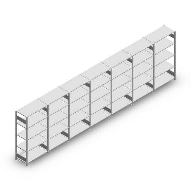 Voordeelrij legbordstelling Heavy Duty 2000x7000x500 mm (hxbxd) 5 niveaus 250 kg