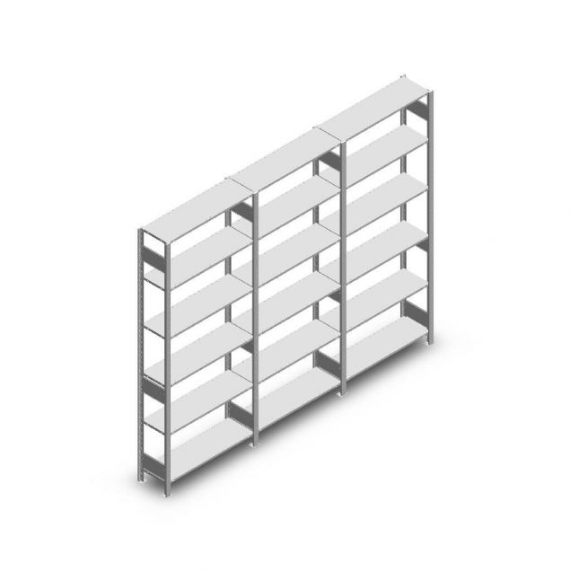 Voordeelrij legbordstelling Heavy Duty 2500x3000x300 mm (hxbxd) 6 niveaus 150 kg