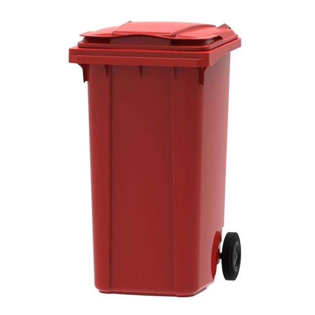 Afvalcontainer, mobiele rolcontainer 240 liter rood