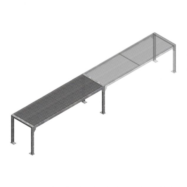 Modulair uitbreidbare laadtafel 2000x600x700 mm (bxdxh) beginsectie