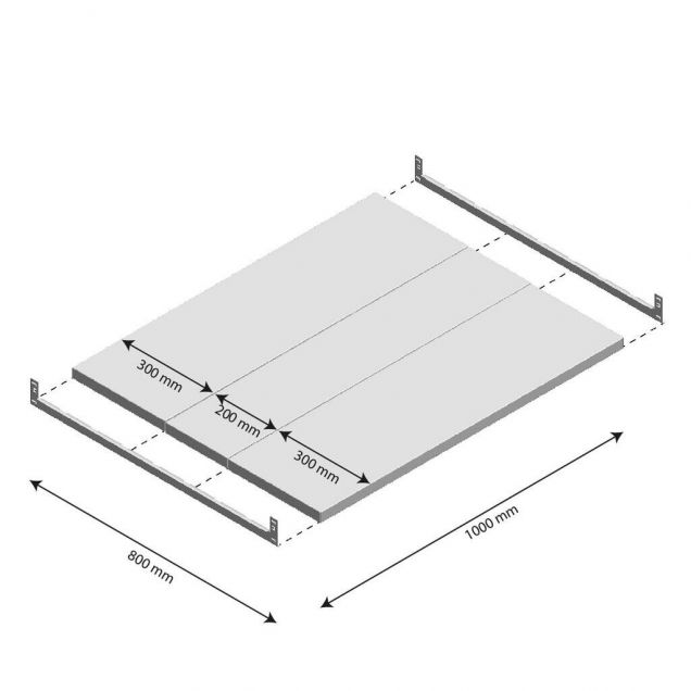 Niveau Legbord Light Duty 1000x800mm (bxd)
