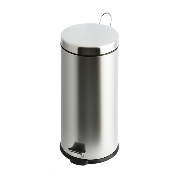 Pedaalemmer 30 liter rvs look