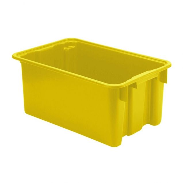 Stapelbare, nestbare euronorm bak LB 600x400x250 mm (lxbxh) geel