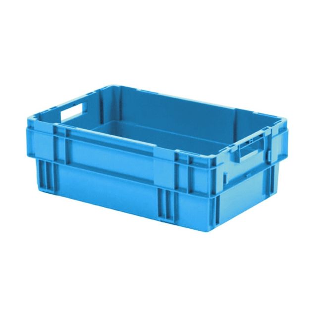 Stapelbare, nestbare transportkrat DTK0 600x400x210 mm (lxbxh) blauw