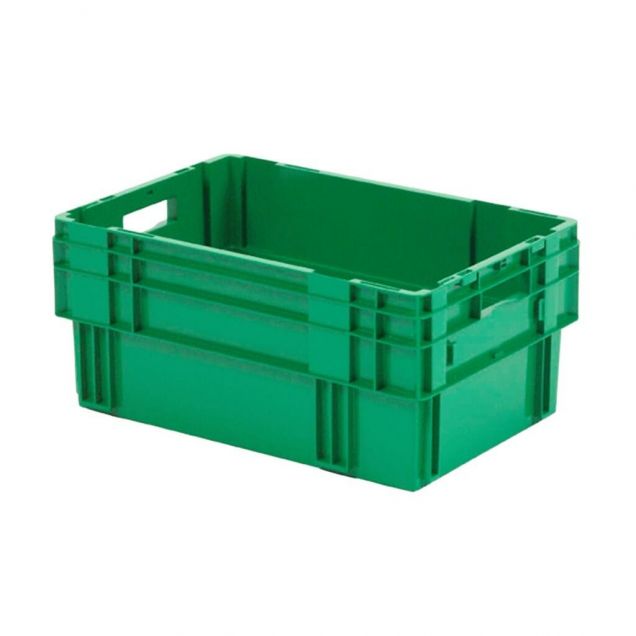 Stapelbare, nestbare transportkrat DTK0 600x400x270 mm (lxbxh) groen