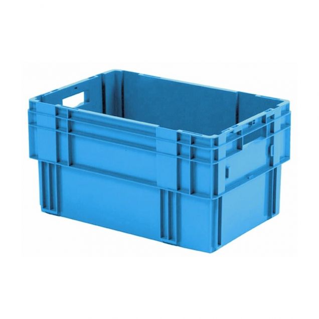 Stapelbare, nestbare transportkrat DTK0 600x400x320 mm (lxbxh) blauw
