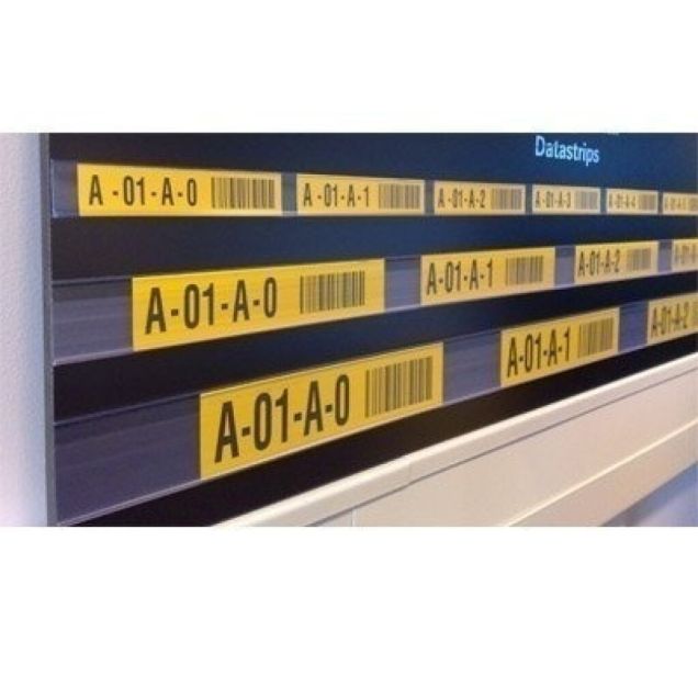 Transparante datastrip 1000x26 mm met dubbelzijdige tape