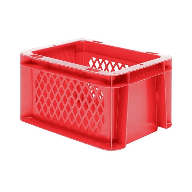 Stapelbare transportkrat TK1 200x100x120 mm (lxbxh) rood