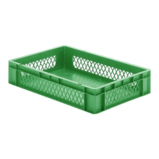 Stapelbare transportkrat TK1 600x400x120 mm (lxbxh) groen
