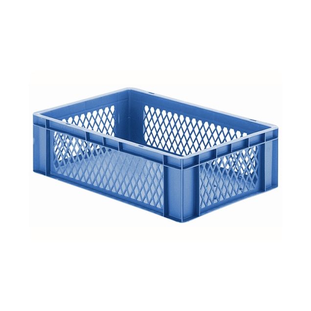 Stapelbare transportkrat TK1 600x400x175 mm (lxbxh) blauw