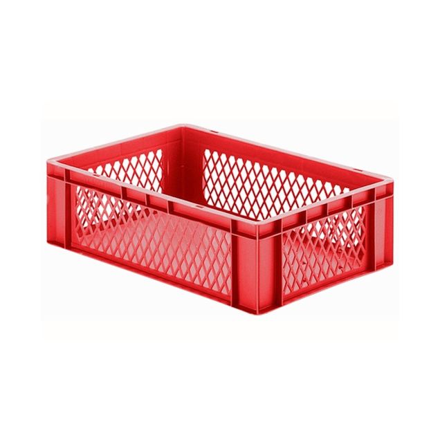 Stapelbare transportkrat TK1 600x400x175 mm (lxbxh) rood