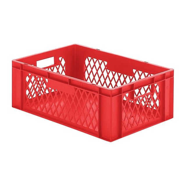 Stapelbare transportkrat TK1 600x400x210 mm (lxbxh) rood
