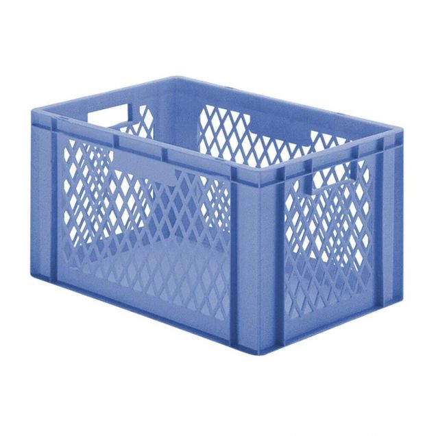 Stapelbare transportkrat TK1 600x400x320 mm (lxbxh) blauw